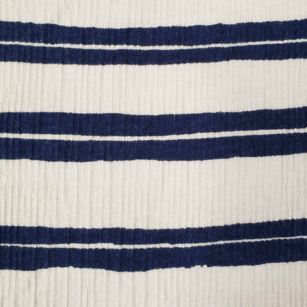 Lands End Shirt Women's Plus Size 20 22 Navy Blue White Stripe Short Sleeve Tee - Picture 4 of 9